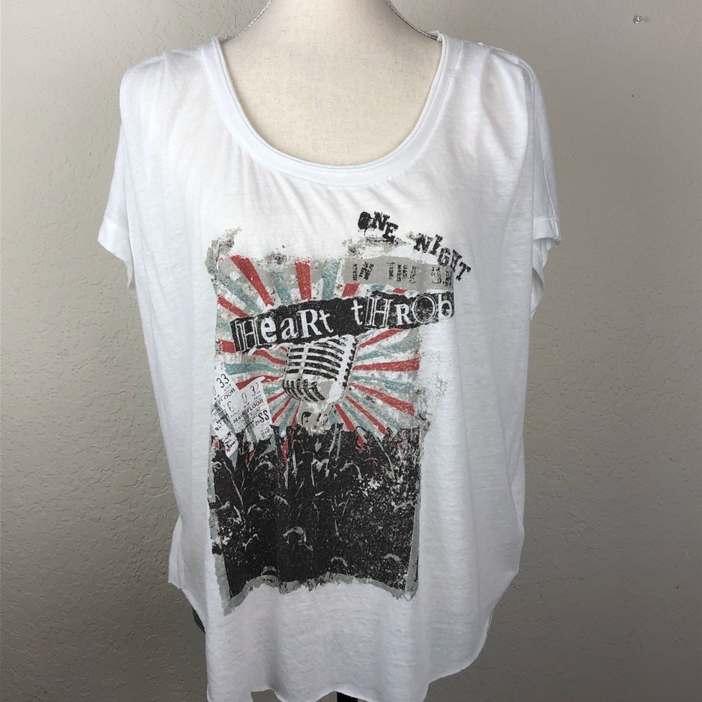 William Rast high-low graphic T-shirt